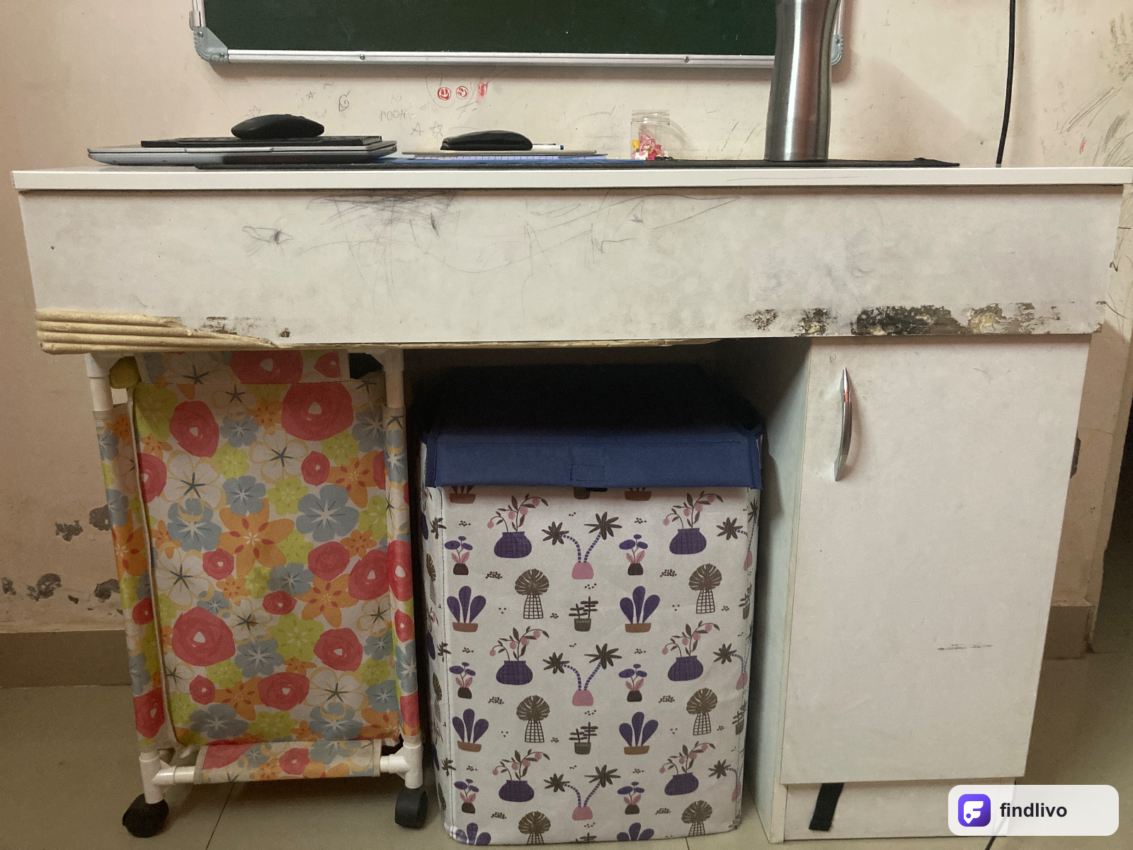 Study Table with book container